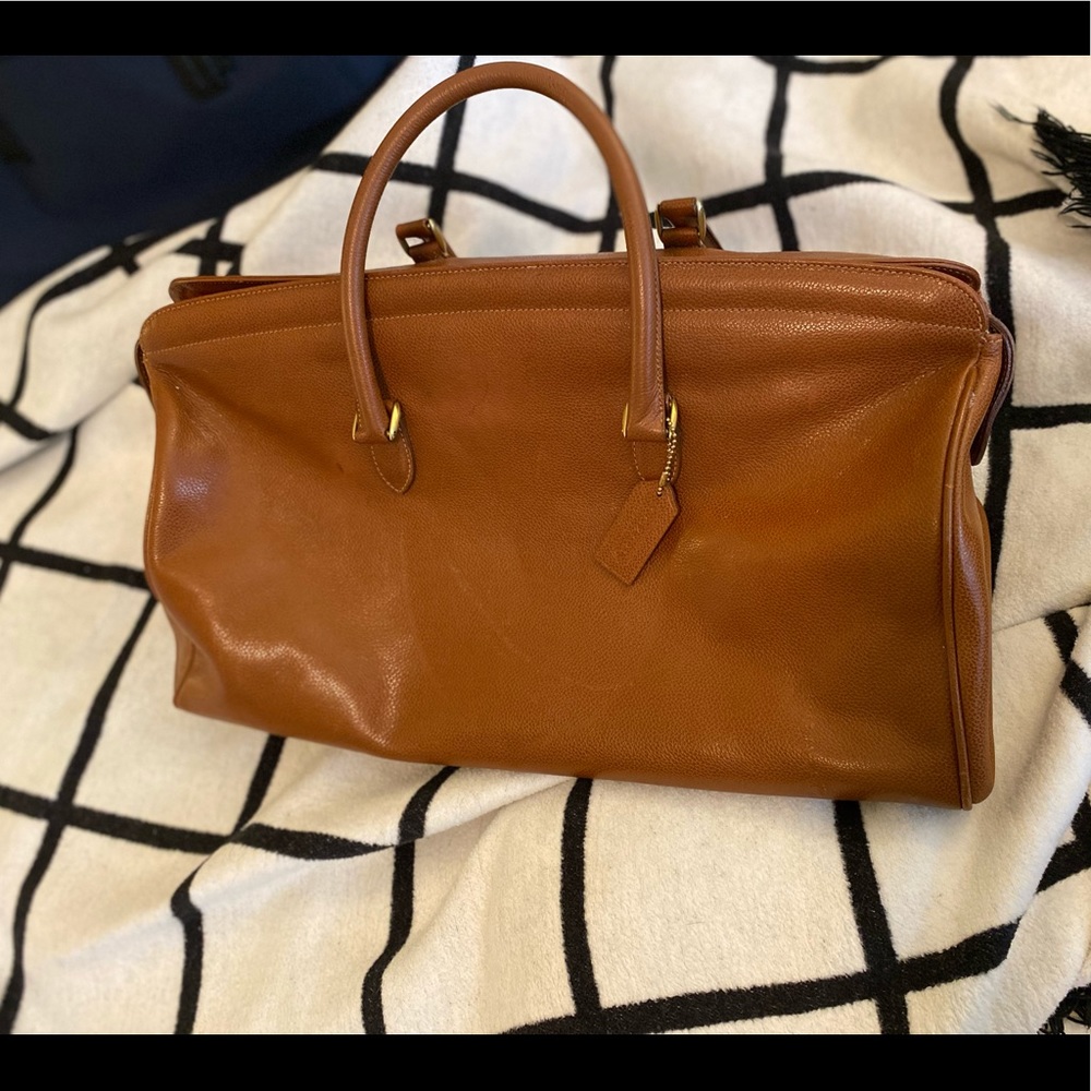 Coach vintage leather duffle / weekender bag